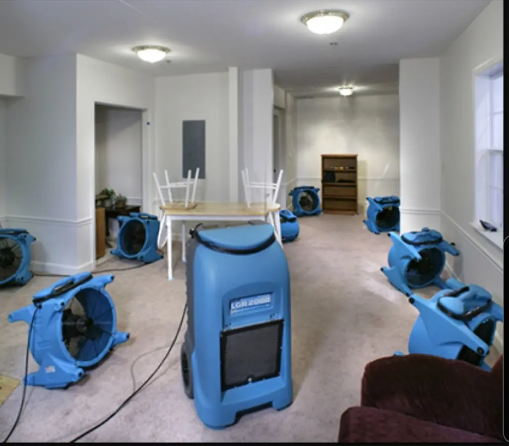 Air movers and dehumidifier setup for Water Extraction & Removal in Estes Park