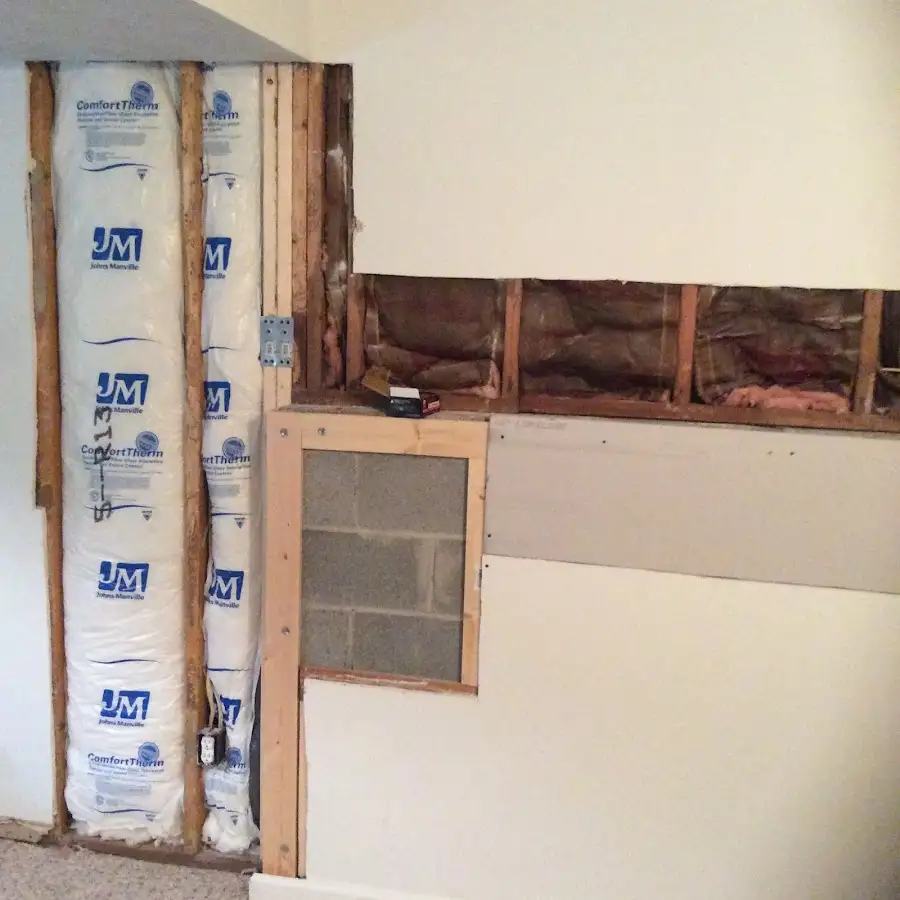 Wall insulation replacement during Basement Flood Cleanup in Estes Park